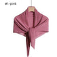 Chiffon Pleated Square Scarf Plain Color