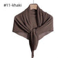 Chiffon Pleated Square Scarf Plain Color