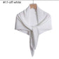 Chiffon Pleated Square Scarf Plain Color