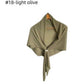 Chiffon Pleated Square Scarf Plain Color