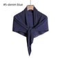 Chiffon Pleated Square Scarf Plain Color